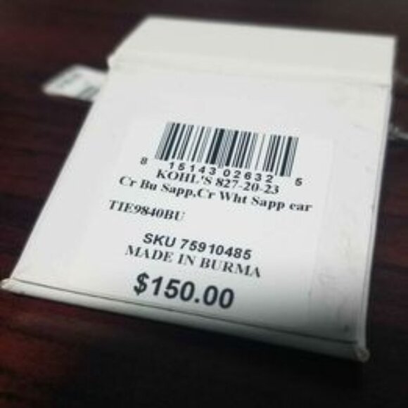 Sapphire Earrings, Blue And White (Lab Created Stone) - Jewelry - Picture 4 of 5